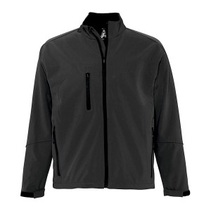 CASACO SOFTSHELL C/ FECHO RELAX CINZA MATIZADO